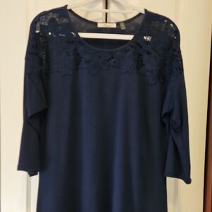 89th & Madison Midnight Blue Knit Top